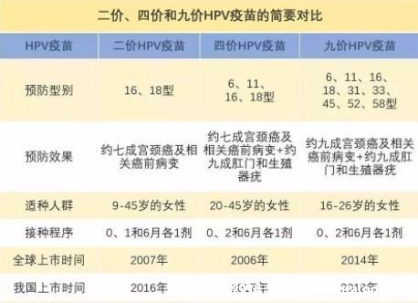 9价疫苗适合什么年龄人打，2价4价9价的区别一览表(16到26岁)